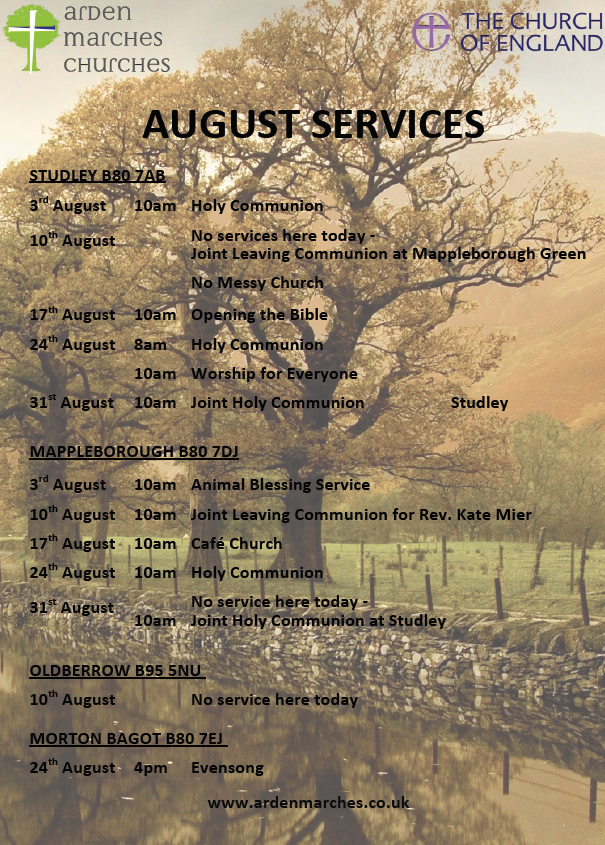 08 August Services poster for 
