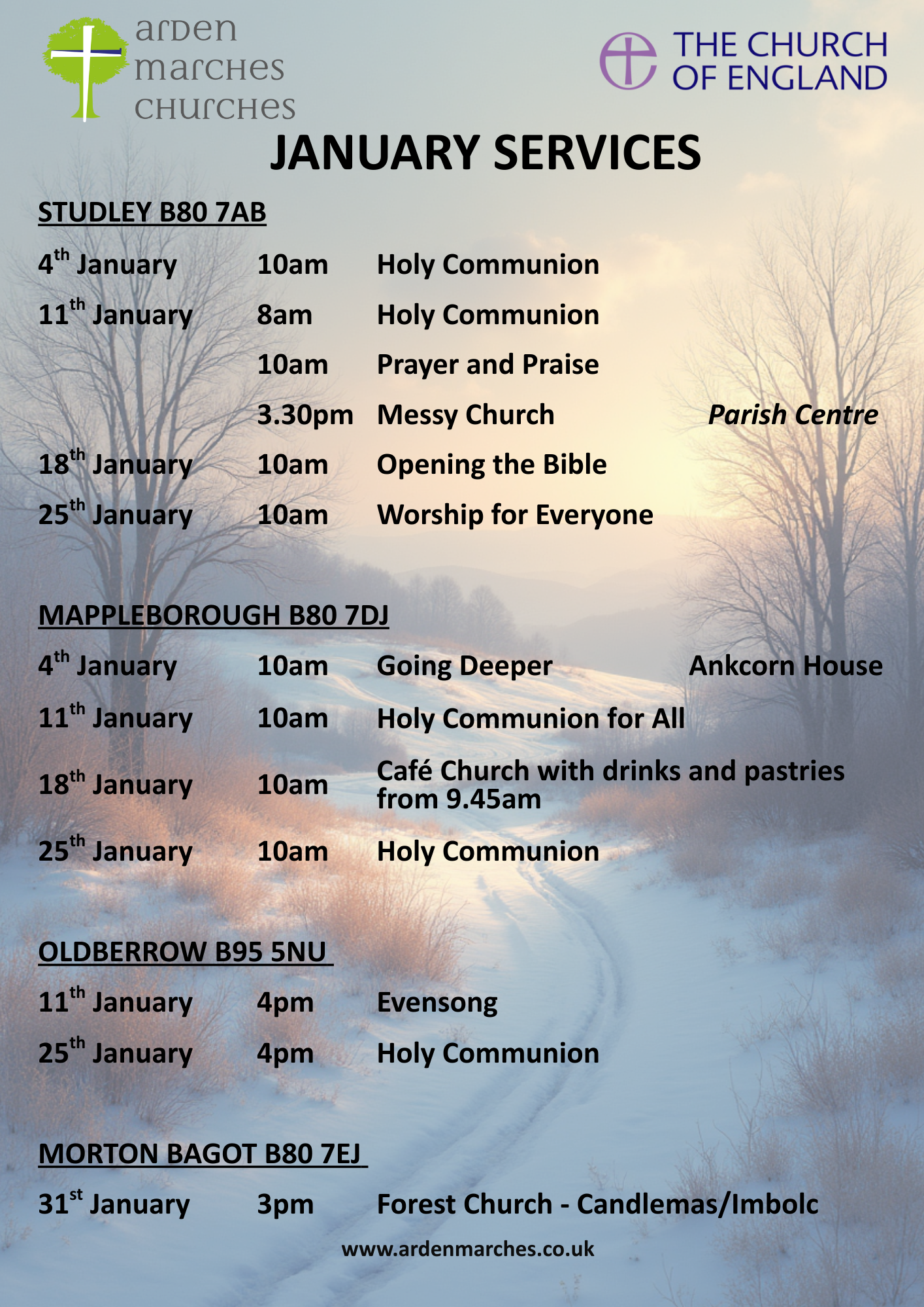 01 January 2026 Service poster