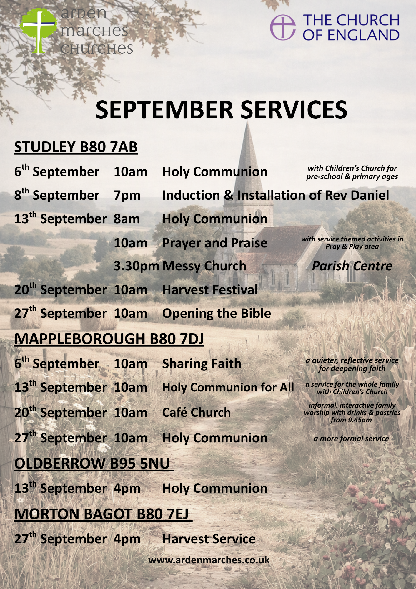 09 September 2026 All services