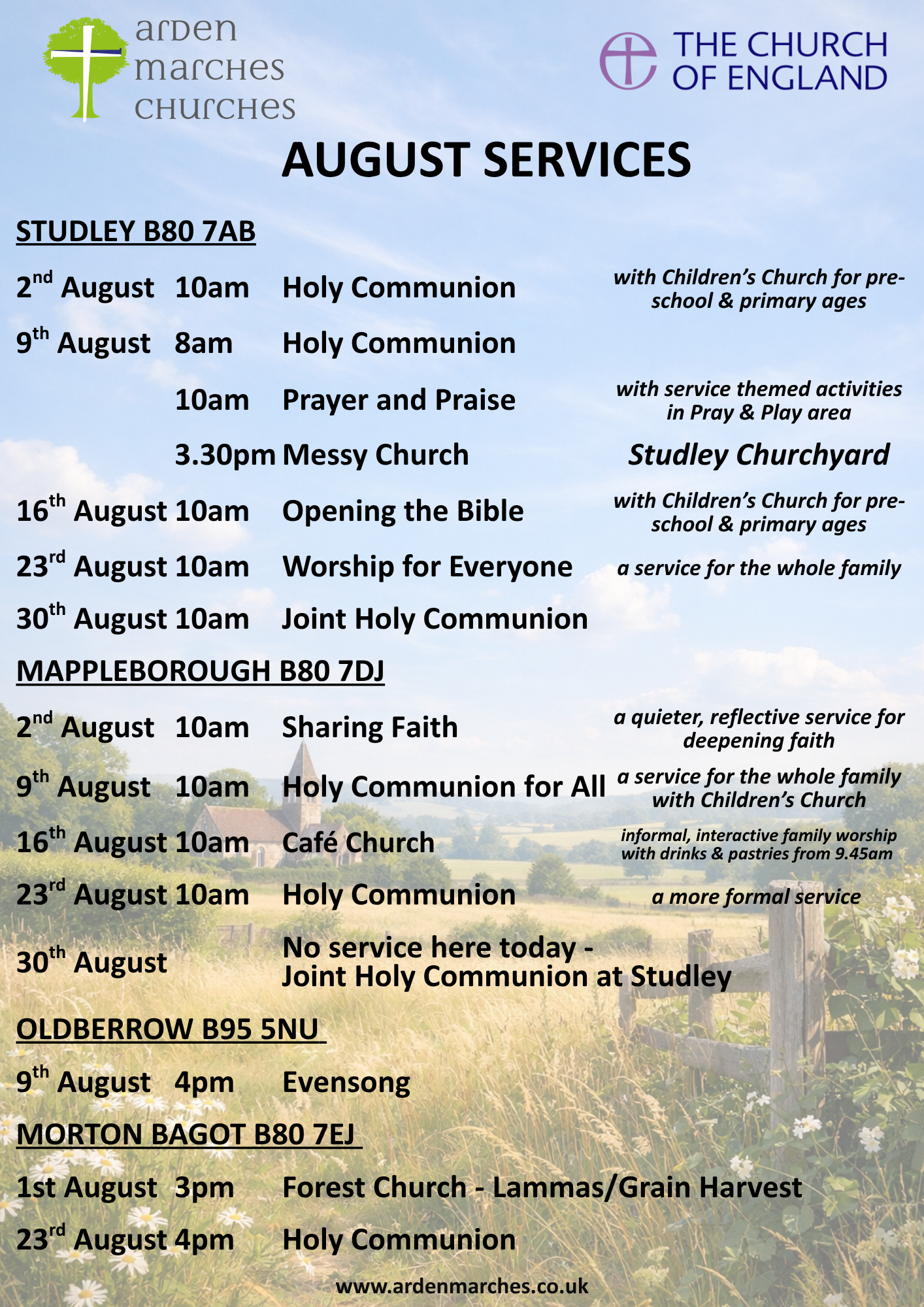 08 August 2026 All services po