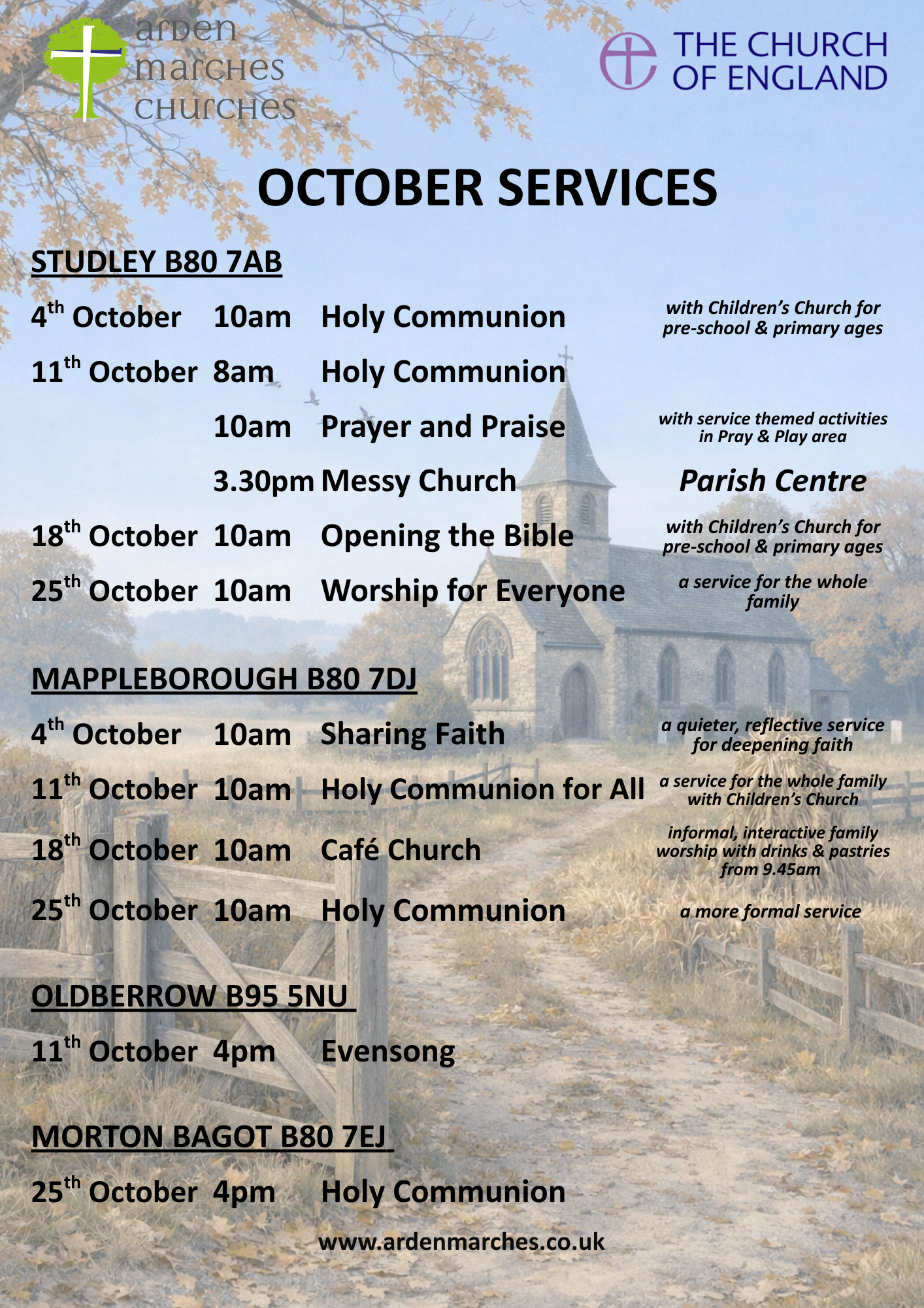 10 October 2026 All services